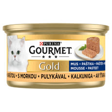Gourmet Gold felnőtt teljes értékű konzerv macskáknak, pástétom pulykával - 85 g kisképe