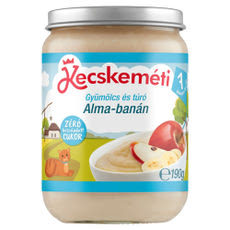 Kecskeméti bébiétel alma - banán- túró ízesítéssel 7 hónapos kortól - 190 g kisképe