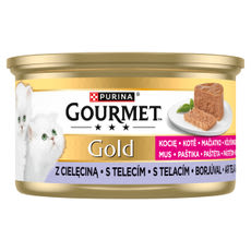 Purina Gourmet Gold Kitten pástétom borjúval nedves macskaeledel - 85 g kisképe