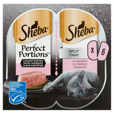 Sheba alutál macskáknak, perfect portions lazac 3*75 g - 225 g kisképe