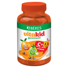 Béres VitaKid C+D₃-vitamin gumivitamin - 90 db kisképe