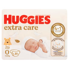 Huggies Extra Care 0 újszülött nadrágpelenka <3,5 kg - 25 db kisképe