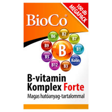 BioCo B-vitamin Komplex Forte étrend-kiegészítő tabletta - 100 db kisképe