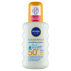 Nivea Sun Kids Sensitive napozó spray, F50 - 200 ml kisképe