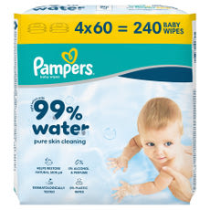 Pampers 99% Water törlőkendő 4x60 db - 240 db kisképe
