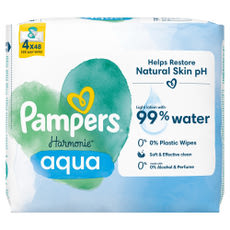 Pampers Harmonie Aqua nedves törlőkendő (4x48) - 192 db kisképe
