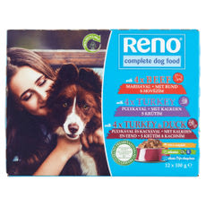 Reno nedves kutyaeledel felnőtt kutyáknak szószban alutasakos kutyatáp 12x100g - 1200 g kisképe