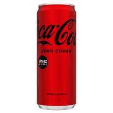 Coca-Cola Zero colaízű energiamentes szénsavas üdítőital édesítőszerekkel - 330 ml kisképe