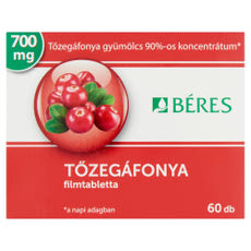 Béres Tőzegáfonya filmtabletta - 60 db kisképe