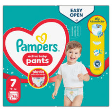 Pampers Active Baby Mega Pack bugyipelenka 15+ kg, méret: 7 - 74 db kisképe