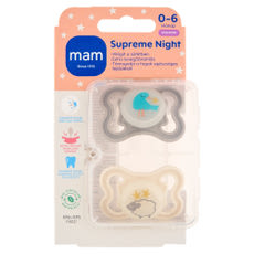 MAM Supreme Night szilikon alvócumi 0-6 hónapos korig - 2 db kisképe