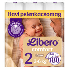 Libero Comfort nadrágpelenka, méret: 2, 3-6 kg - 188 db kisképe