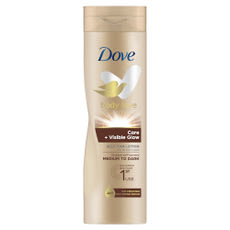 Dove Body Love Care + Visible Glow önbarnító testápoló a közepes-sötét árnyalatú bőrért - 250 ml kisképe