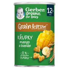 Gerber Organic gabonasnack mangó és banán ízesítéssel 12 hónapos kortól - 35 g kisképe