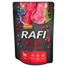 Rafi állateledel kutyáknak marhával és vörös-kék áfonyával - 300 g kisképe