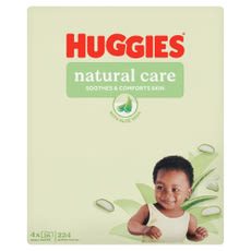 Huggies Natural Care Quad nedves törlőkendő - 224 db kisképe