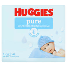 Huggies Pure Trio nedves törlőkendő - 168 db kisképe