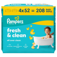 Pampers Fresh Clean nedves törlőkendő (4x52) - 208 db kisképe