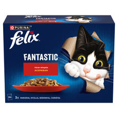 Felix Fantastic Házias Válogatás aszpikban nedves macskaeledel 12 x 85 g - 1020 g kisképe