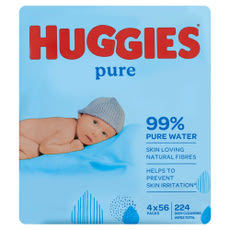 Huggies Pure Quad nedves törlőkendő - 224 db kisképe