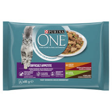 Purina One Difficult Appetite állateledel macskáknak csirkével és pulykával 4 x 85 g - 340 g kisképe