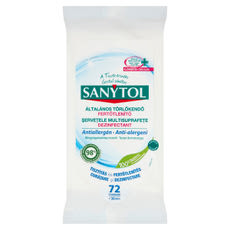 Sanytol fertőtlenítő törlőkendő antiallergén - 72 db kisképe