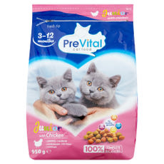 PreVital Junior száraz macskaeledel kölyök macskáknak macskatáp csirkével - 950 g kisképe