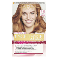 L'Oréal Paris Excellence krémes, tartós hajfesték 7.43 rézfényű aranyszőke - 1 db kisképe