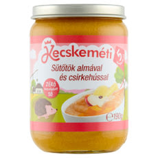Kecskeméti bébiétel sütőtökkel, almával és csirkehússal 5 hónapos kortól - 190 g kisképe