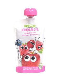 Freche Freunde bio gyümölcspüré alma, vörösáfonya - 100 g kisképe