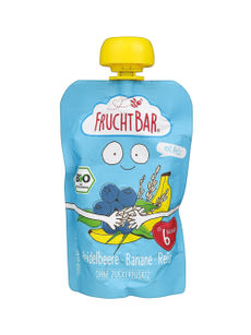 Fruchtbar áfonya - banán - rizs gyümölcspüré 6 hónapos kortól - 100 g kisképe