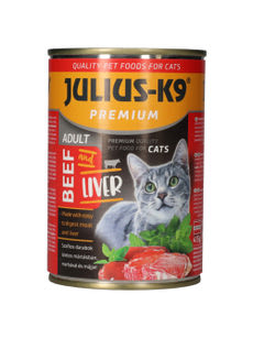 Julius K9 állateledel macskáknak marhával és májjal - 415 g kisképe