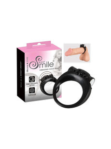 Sweet smile stayer - vibrációs péniszgyűrű fekete - 1 db kisképe