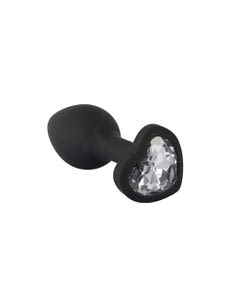 You2Toys fehér köves szives anál dildó fekete - 1 db kisképe