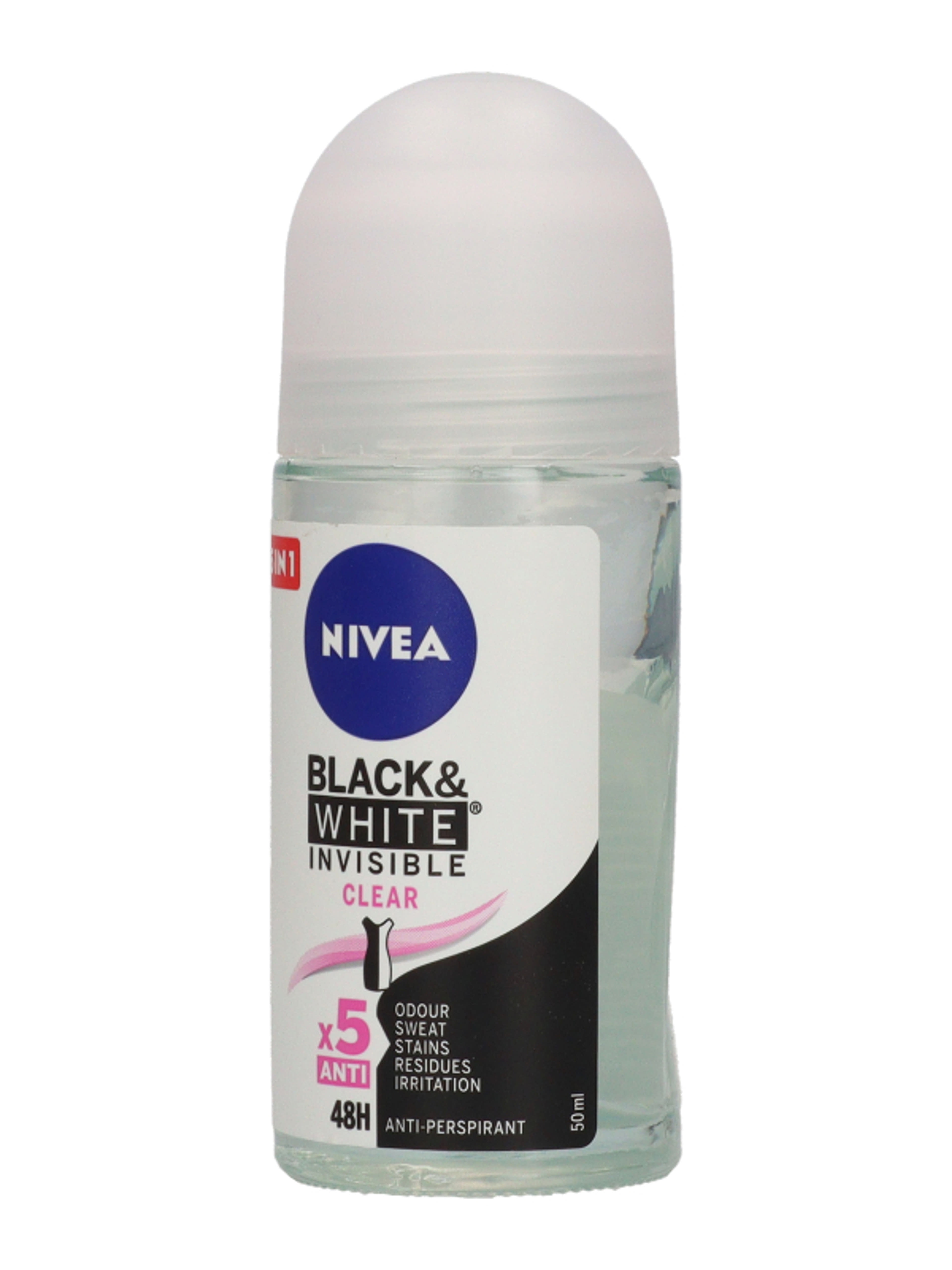 NIVEA Izzadásgátló golyós dezodor Black & White Invisible Clear - 50 ml-4