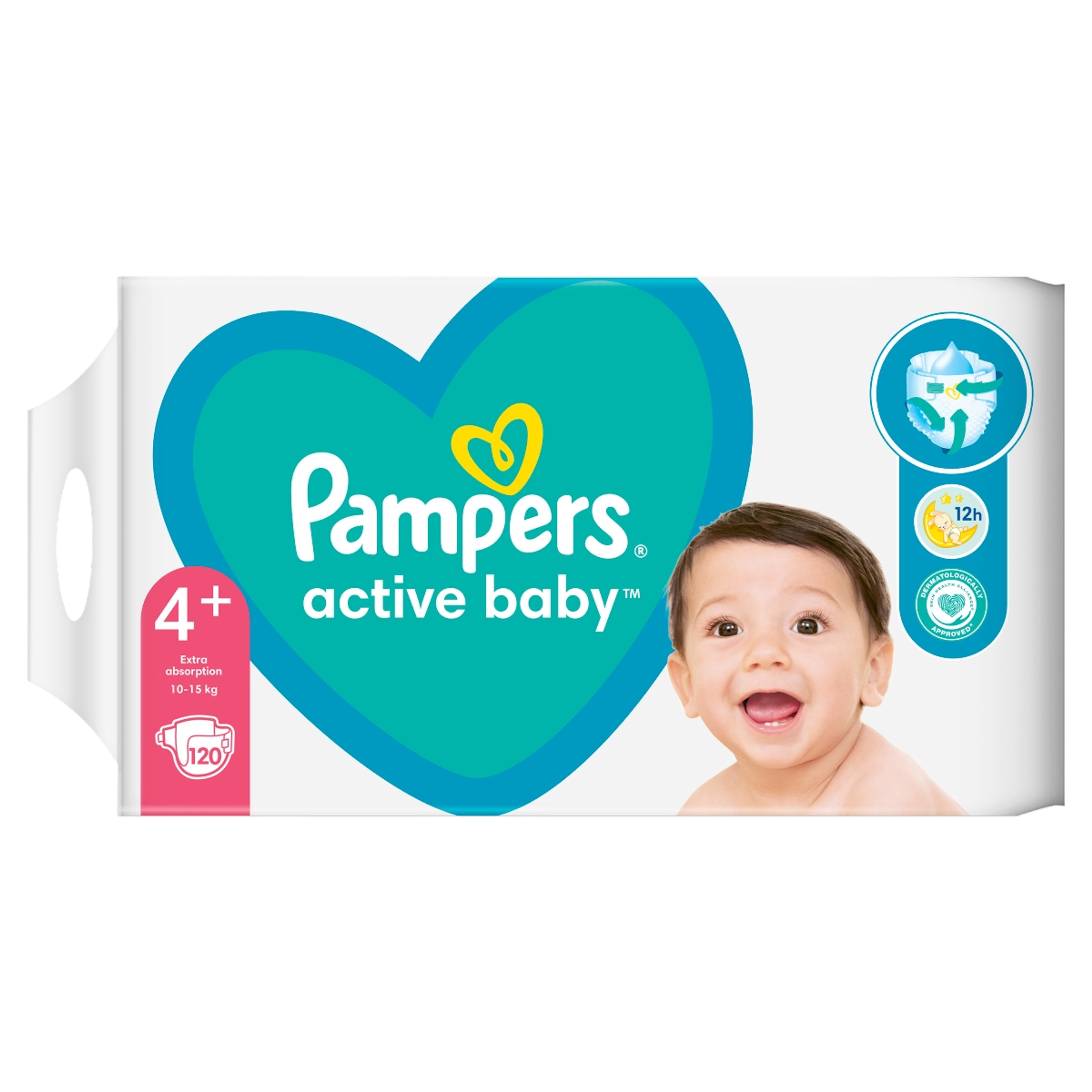 Pampers active baby mega pack+ 4+-os 10-15kg - 120 db-3