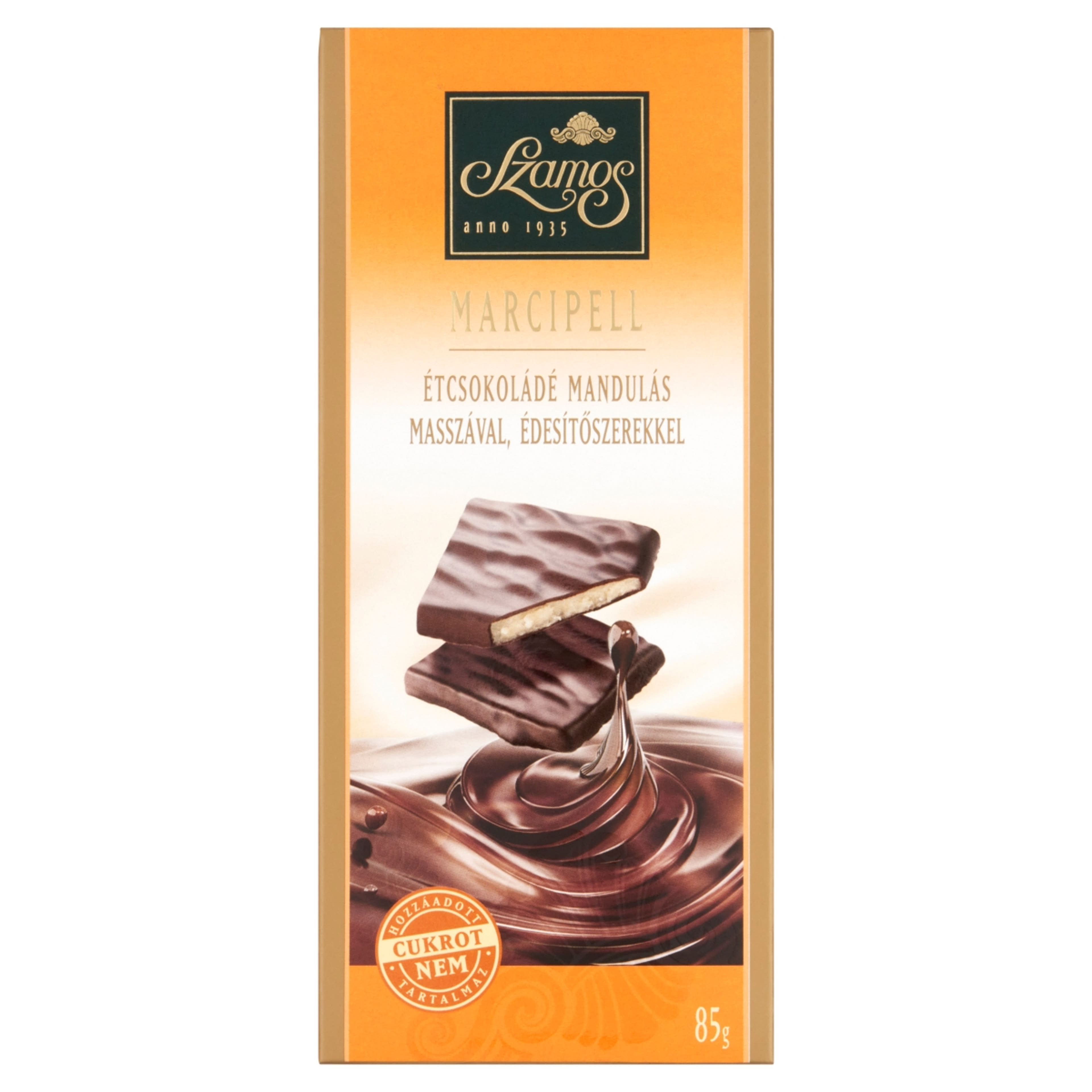 Szamos Marcipell étcsokoládé mandulás masszával, édesítőszerekkel - 85 g-1