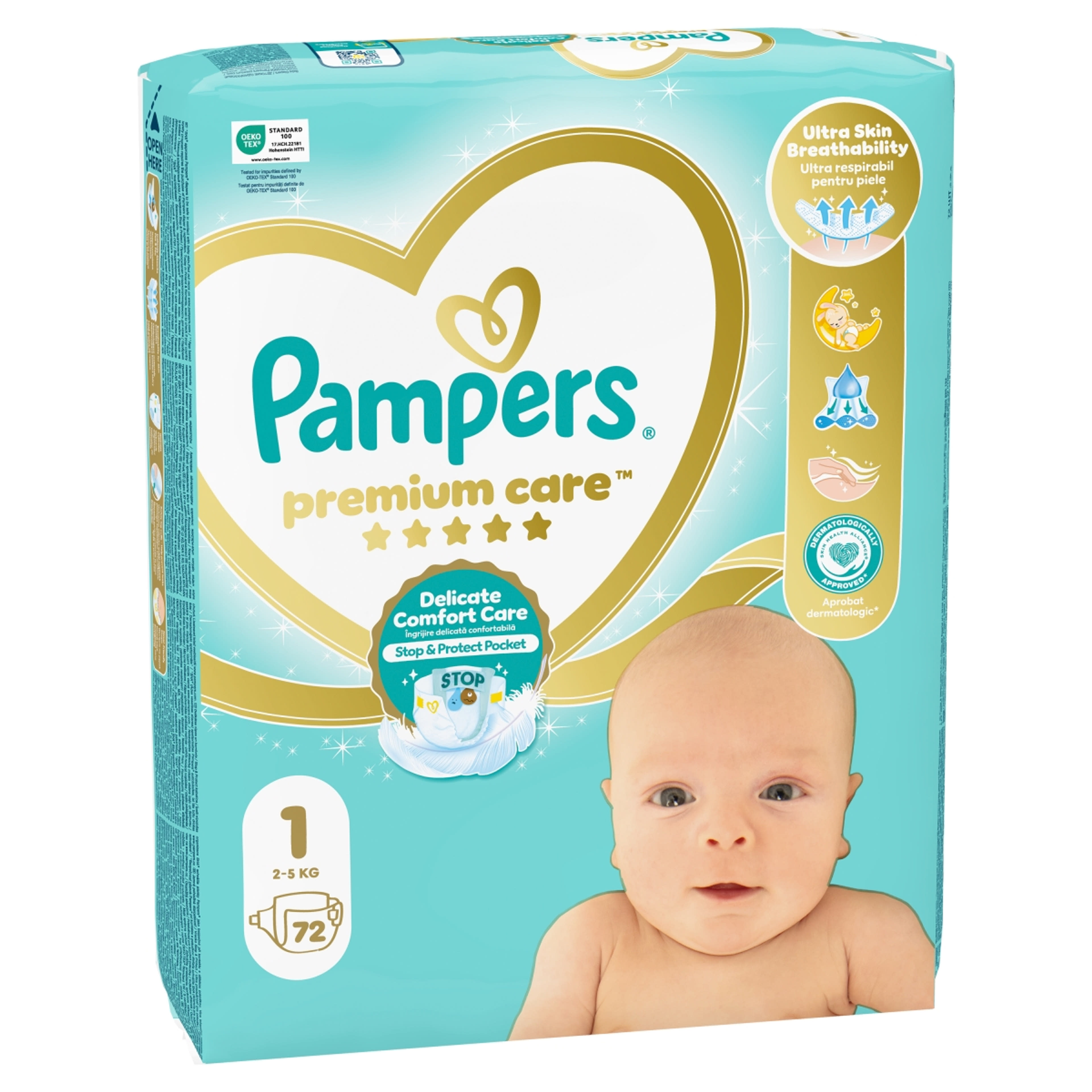 Pampers Premium Care pelenka 1-es 2-5 kg - 72 db-2
