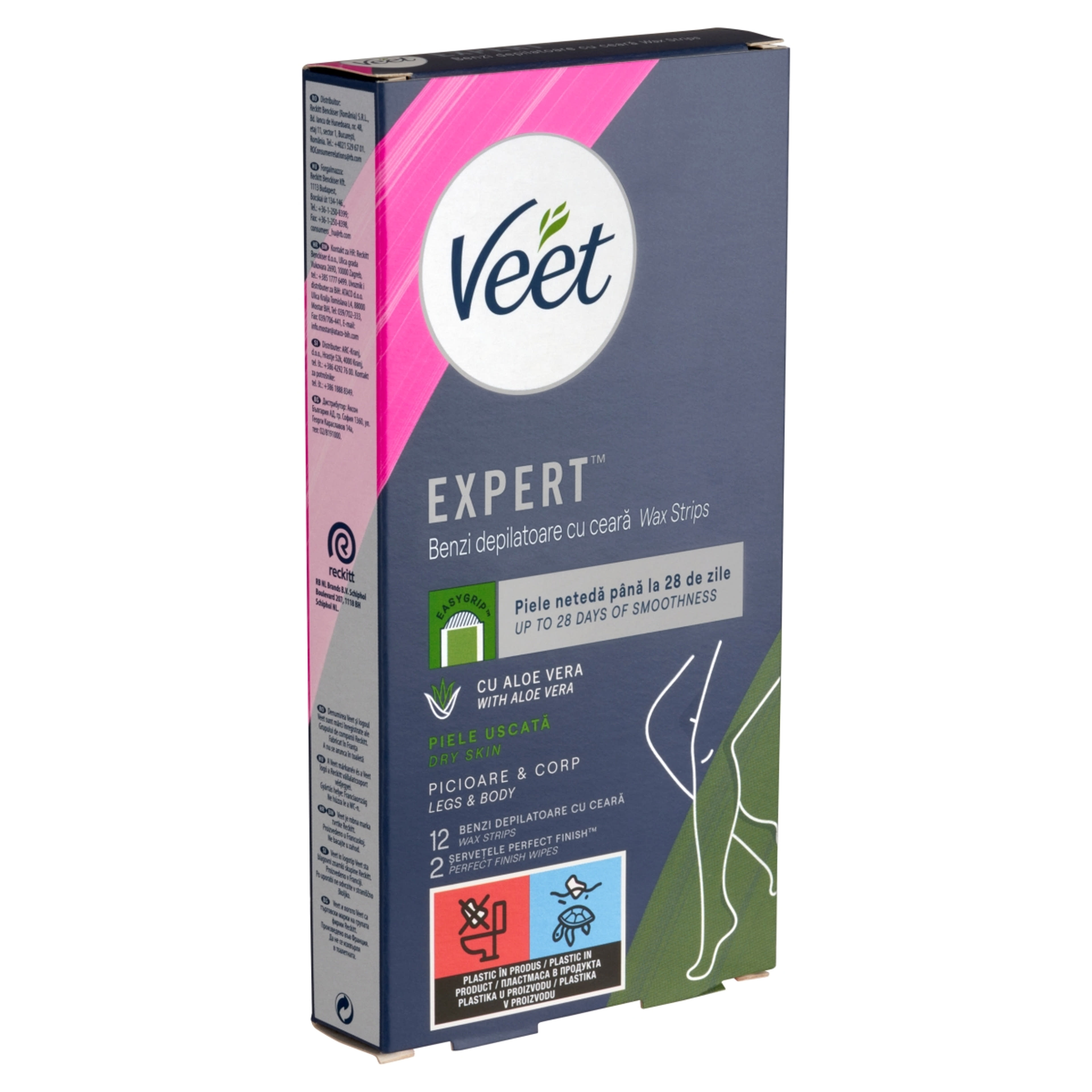 Veet Expert gyantaszalagok lábra és testre, száraz bőrre - 12 db-2