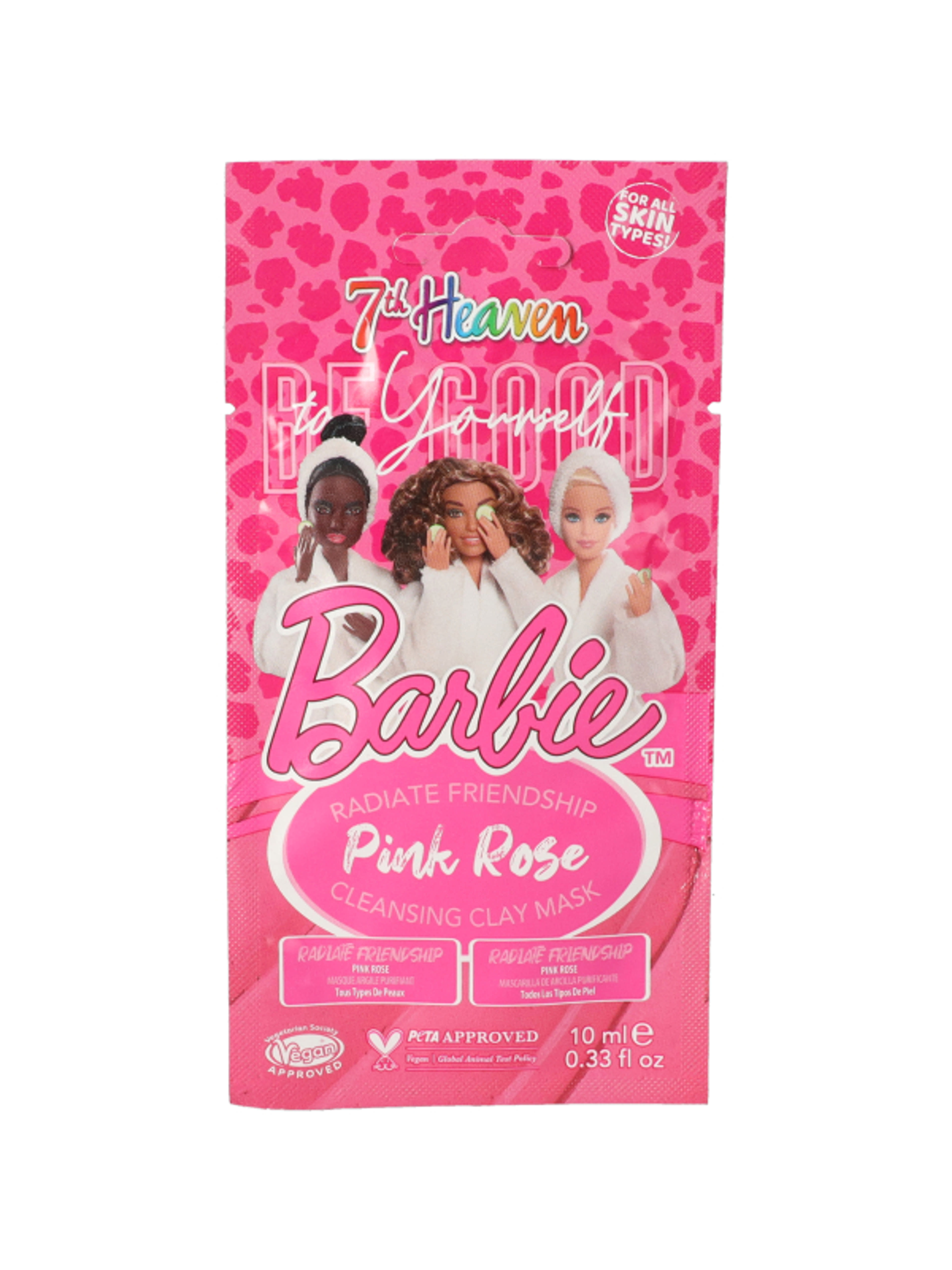 7th Heaven Barbie Pink Rose tisztító agyagmaszk - 10 ml-1