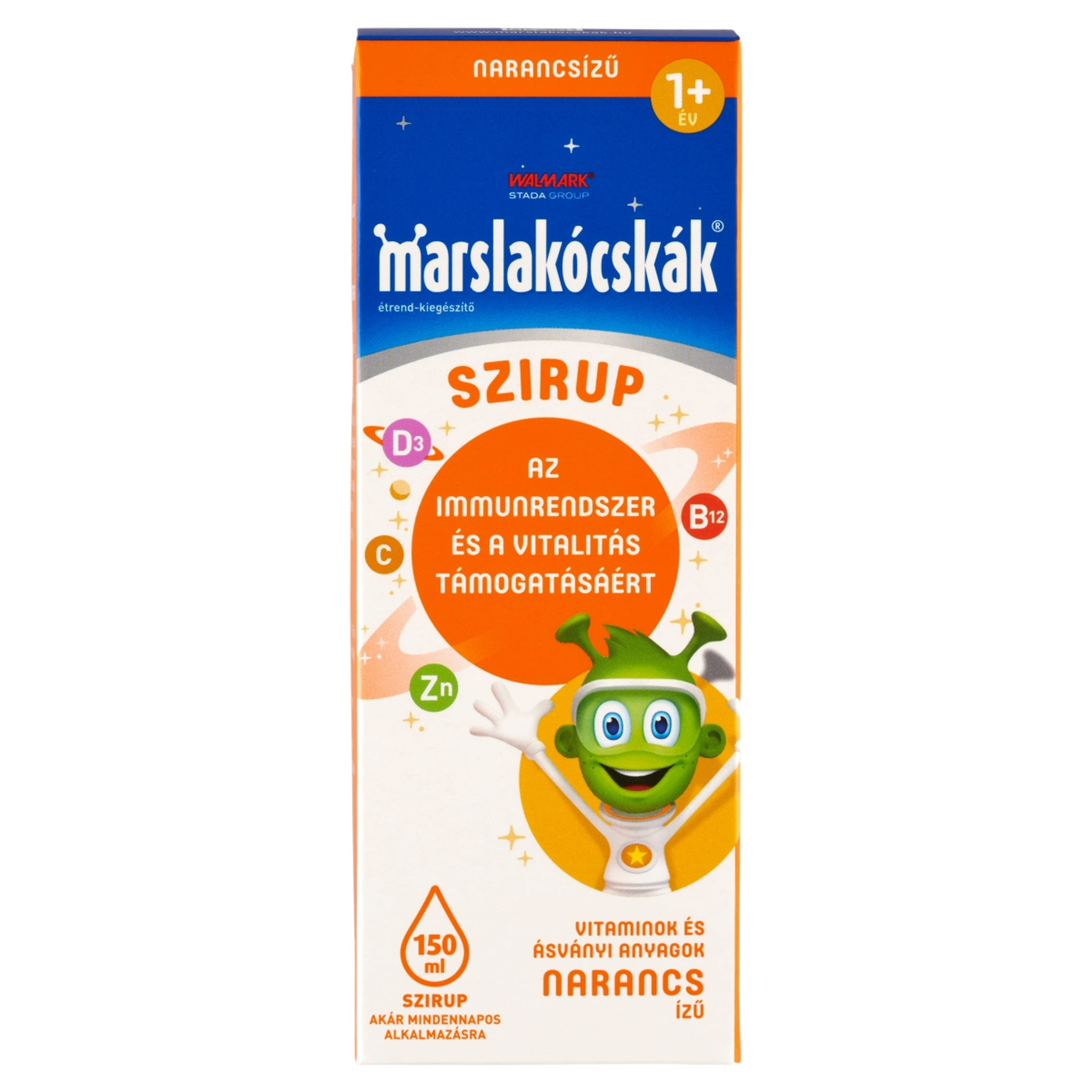 Marslakócskák Szirup Narancs Ízű 1 Éves Kortól - 150 ml