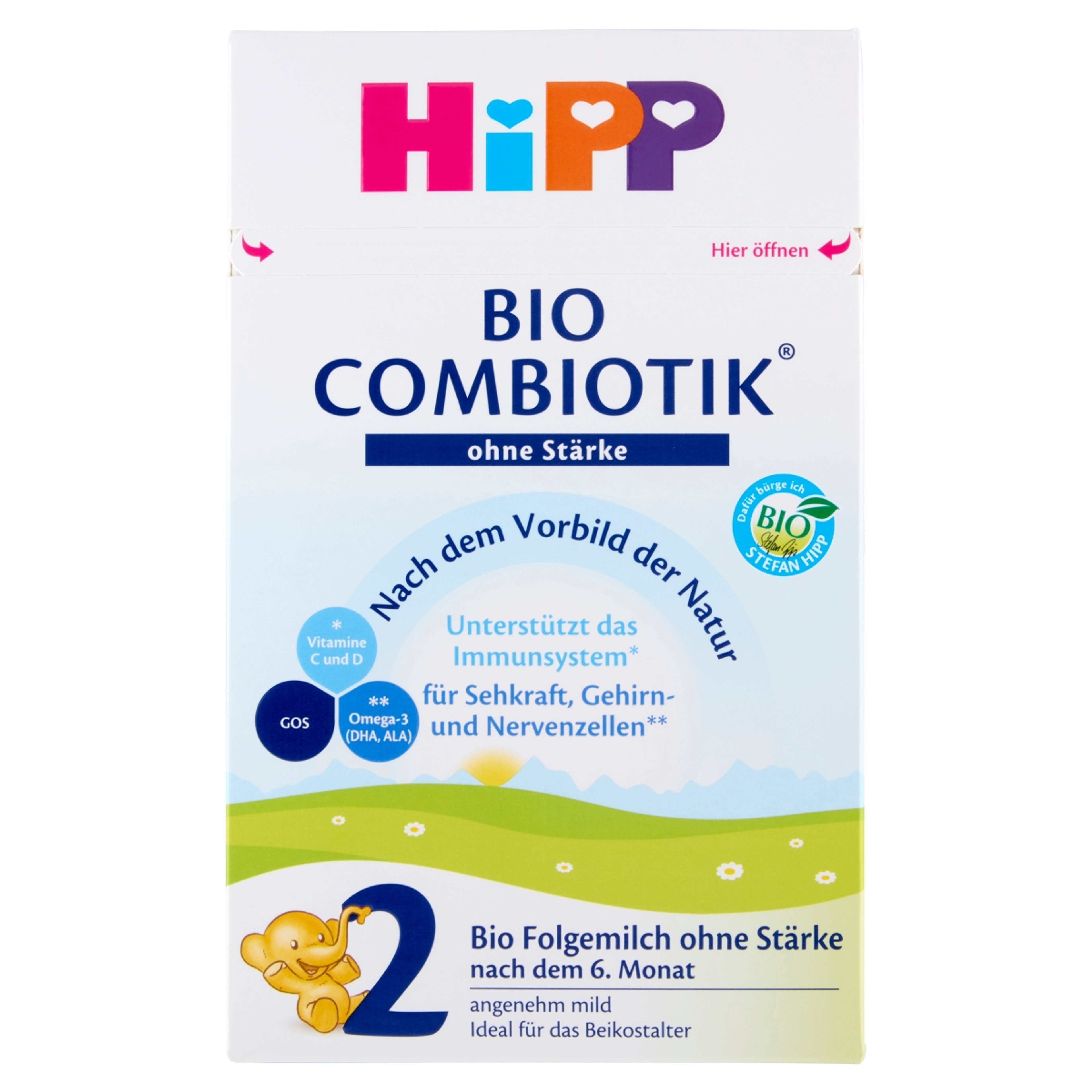 Hipp bio 2 Combiotik keményítő nélküli tápszer 6 hónapos kortól - 600 g-1