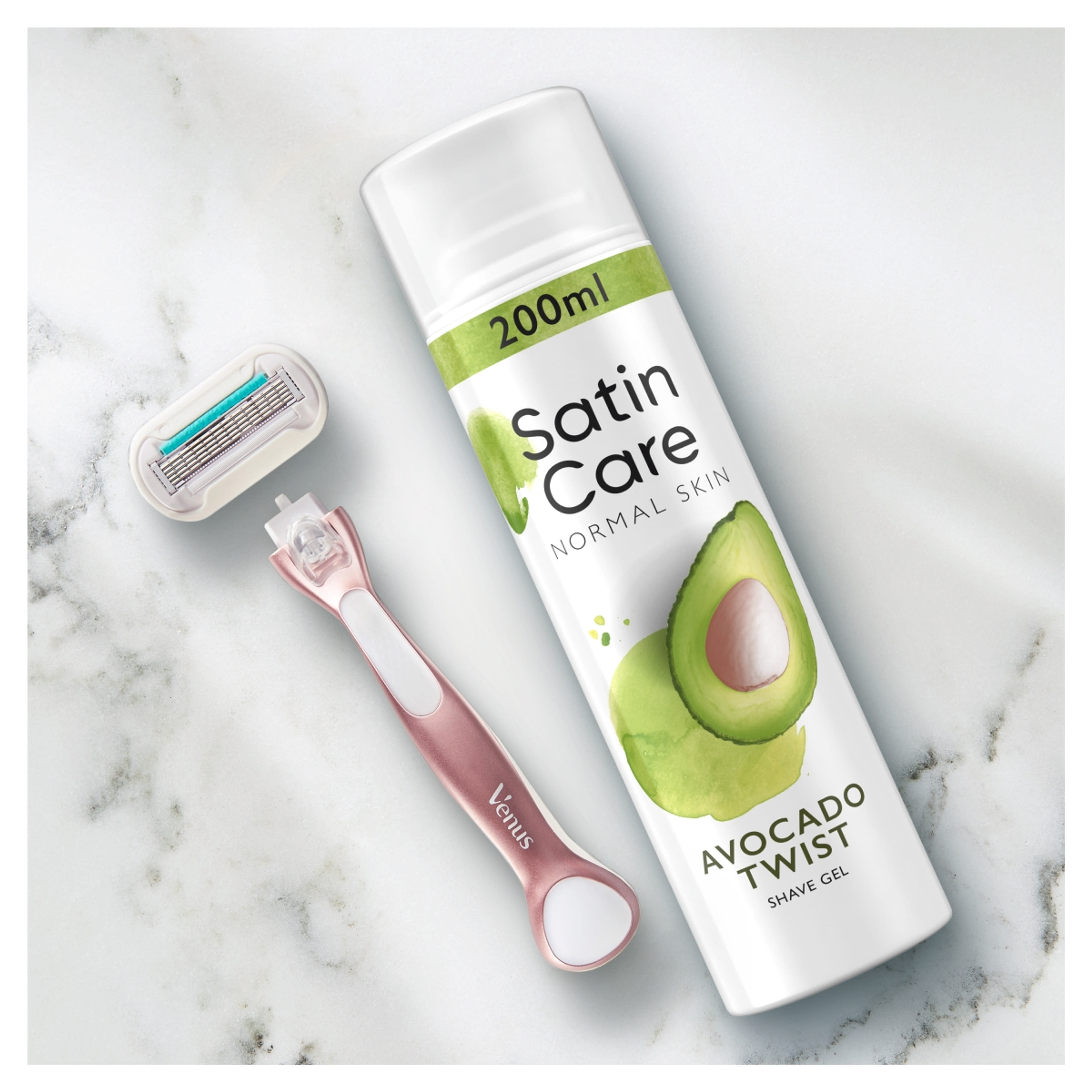 Gillette Satin Care Avocado Twist borotvazselé avokádó kivonattal - 200 ml-6