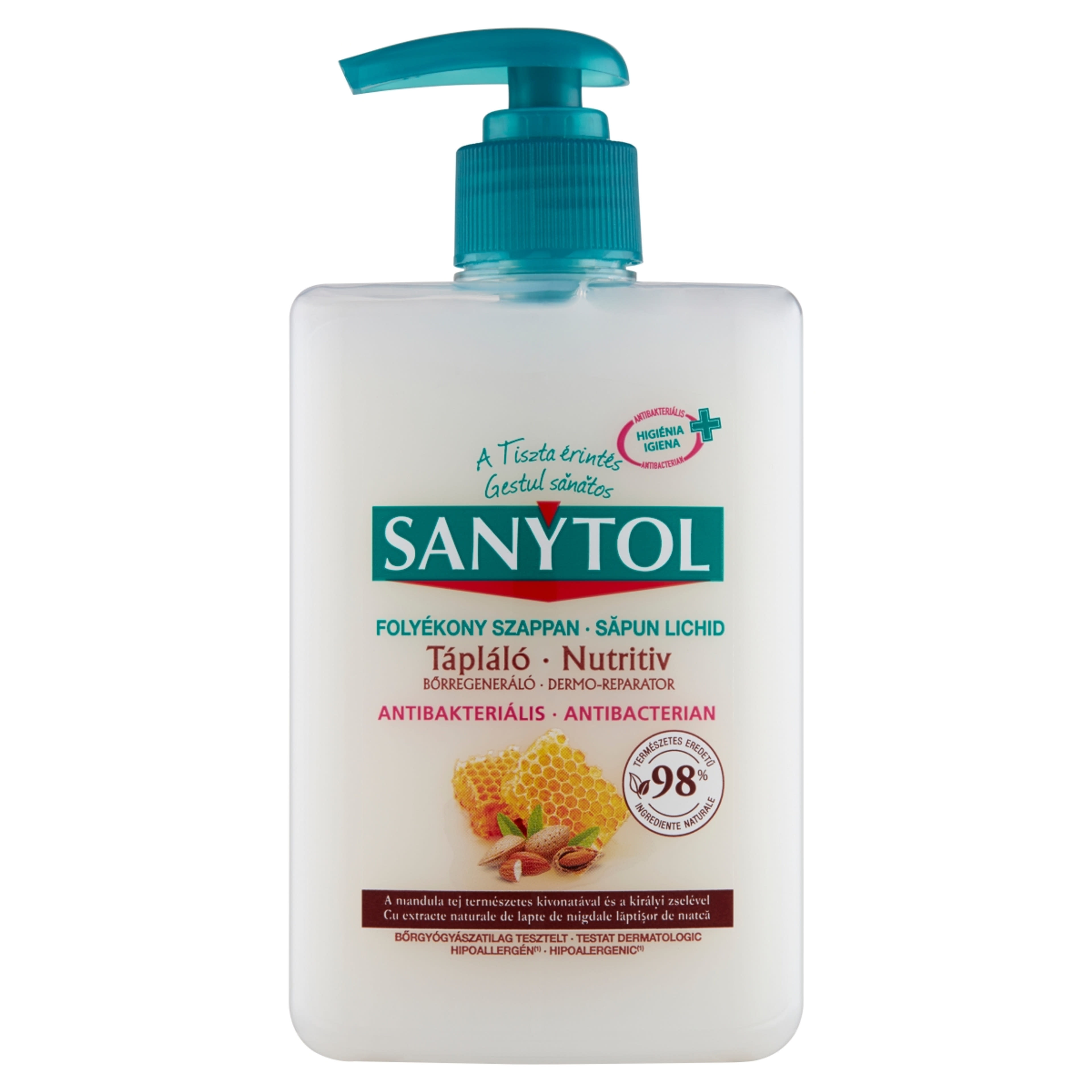 Sanytol folyékony szappan antibakteriális tej & méhpempő - 250 ml