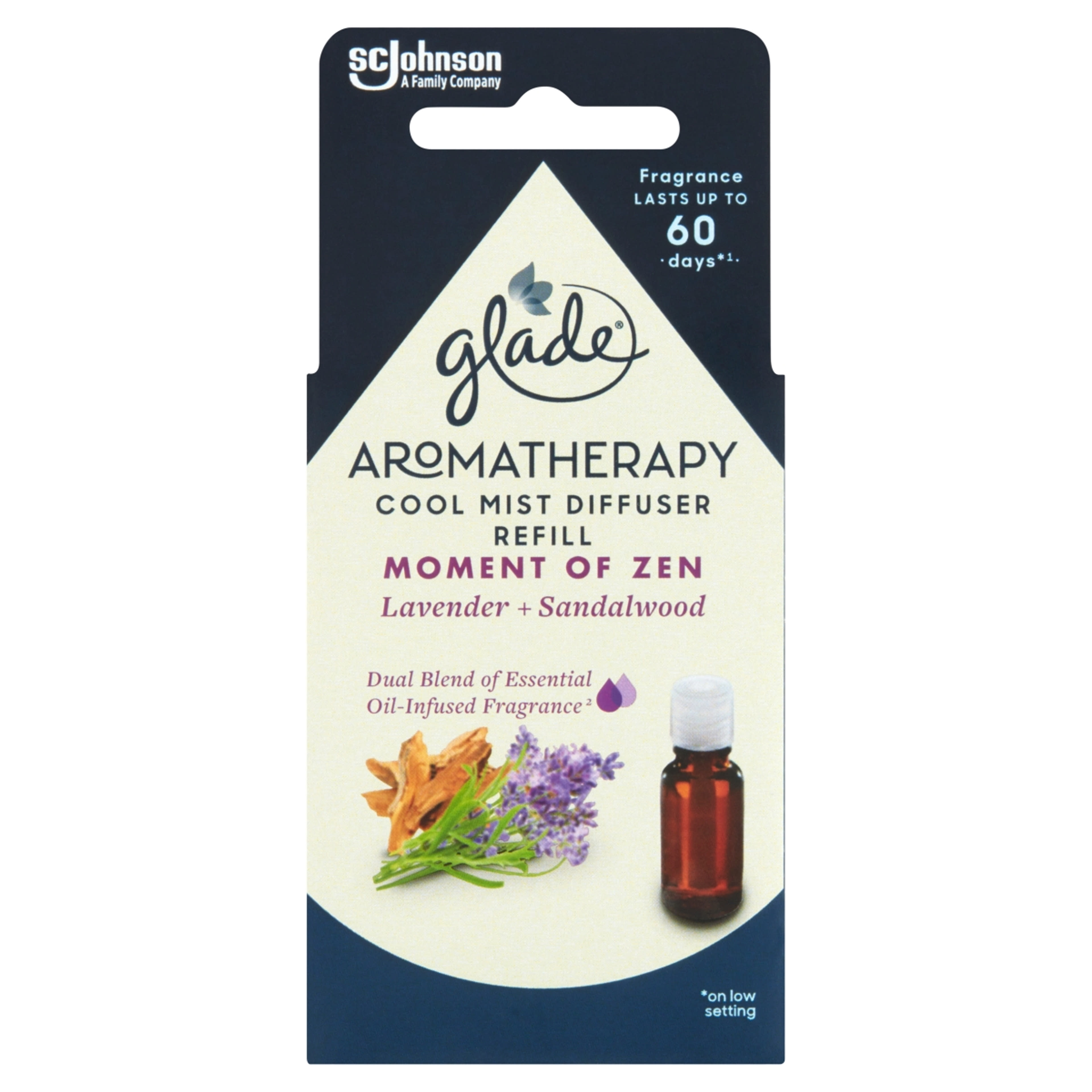 Glade Aromatherapy Cool Mist Diffuser Moment of Zen párologtató utántöltő  - 17,4 ml-1