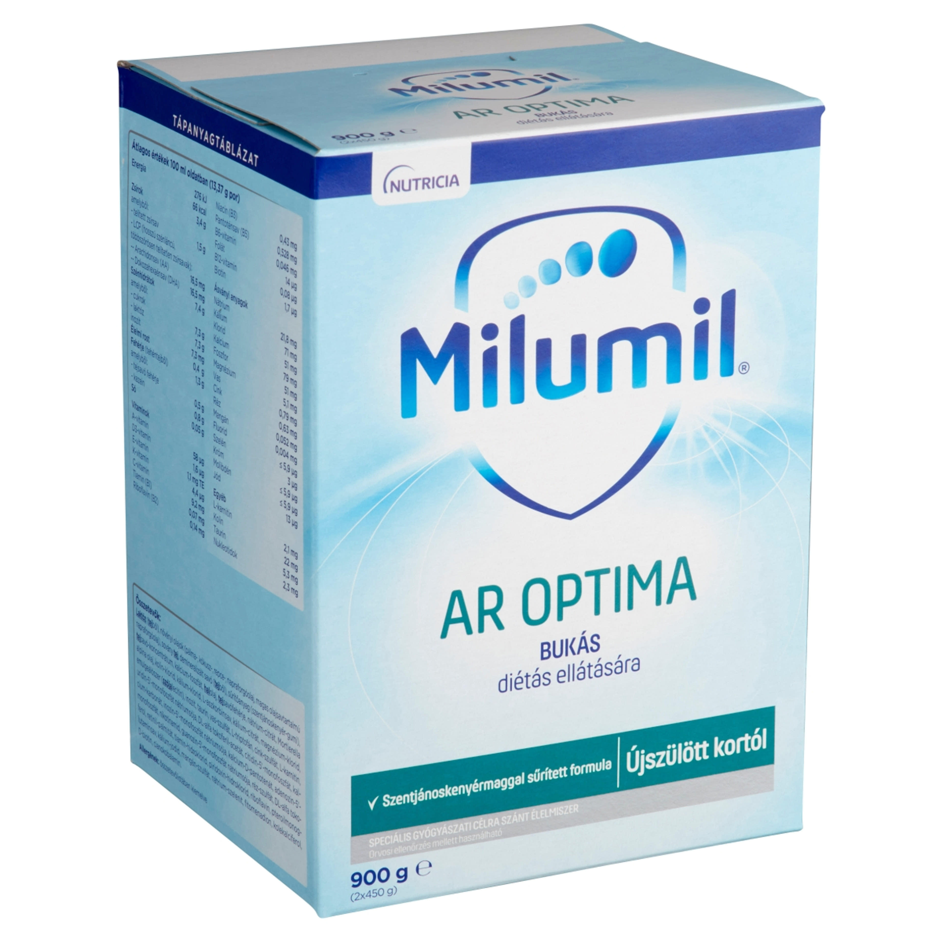 Milumil AR Optima speciális gyógyászati célra szánt élelmiszer 0 hónapos kortól - 900 g-2