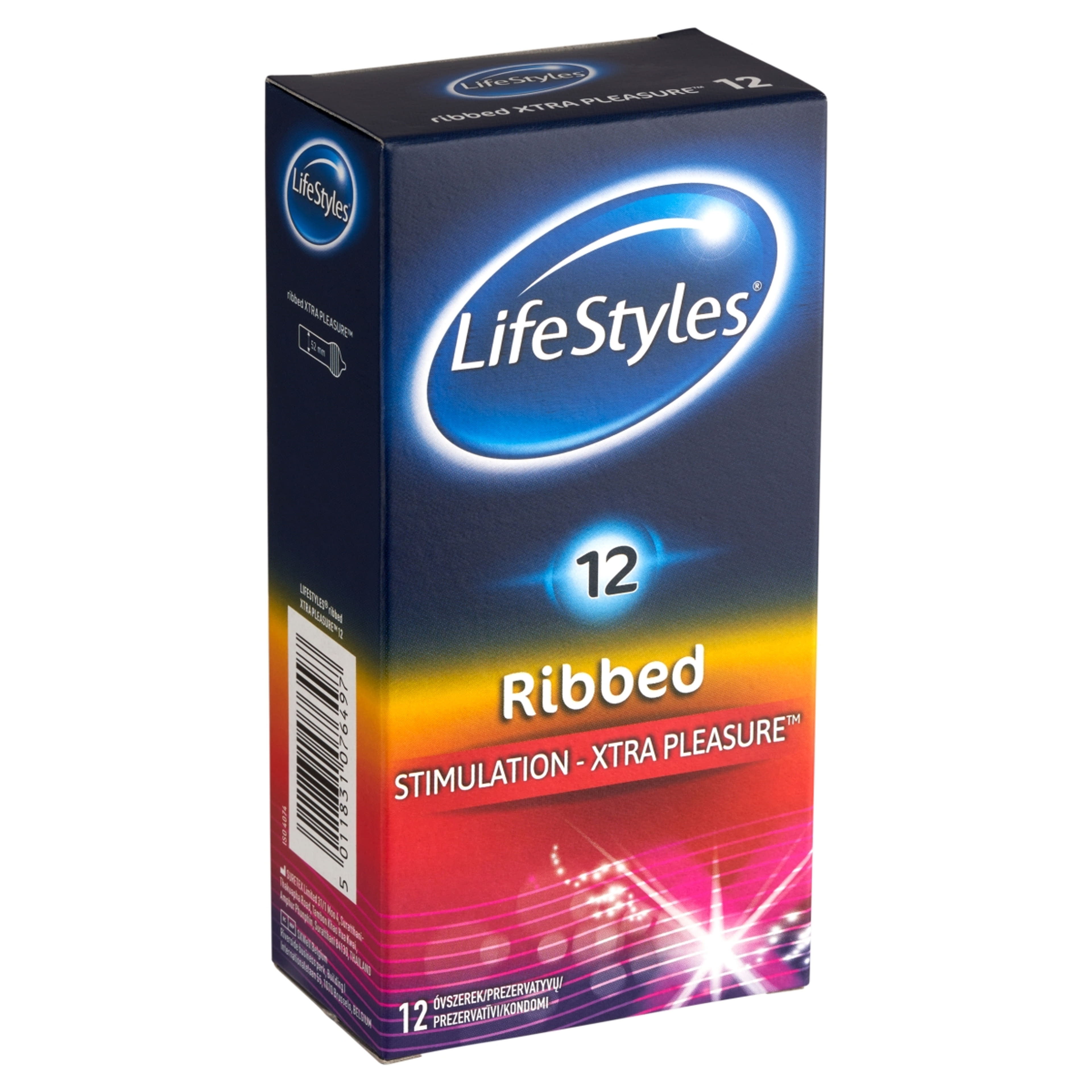 LifeStyles Ribbed Xtra Pleasure óvszer - 12 db-2