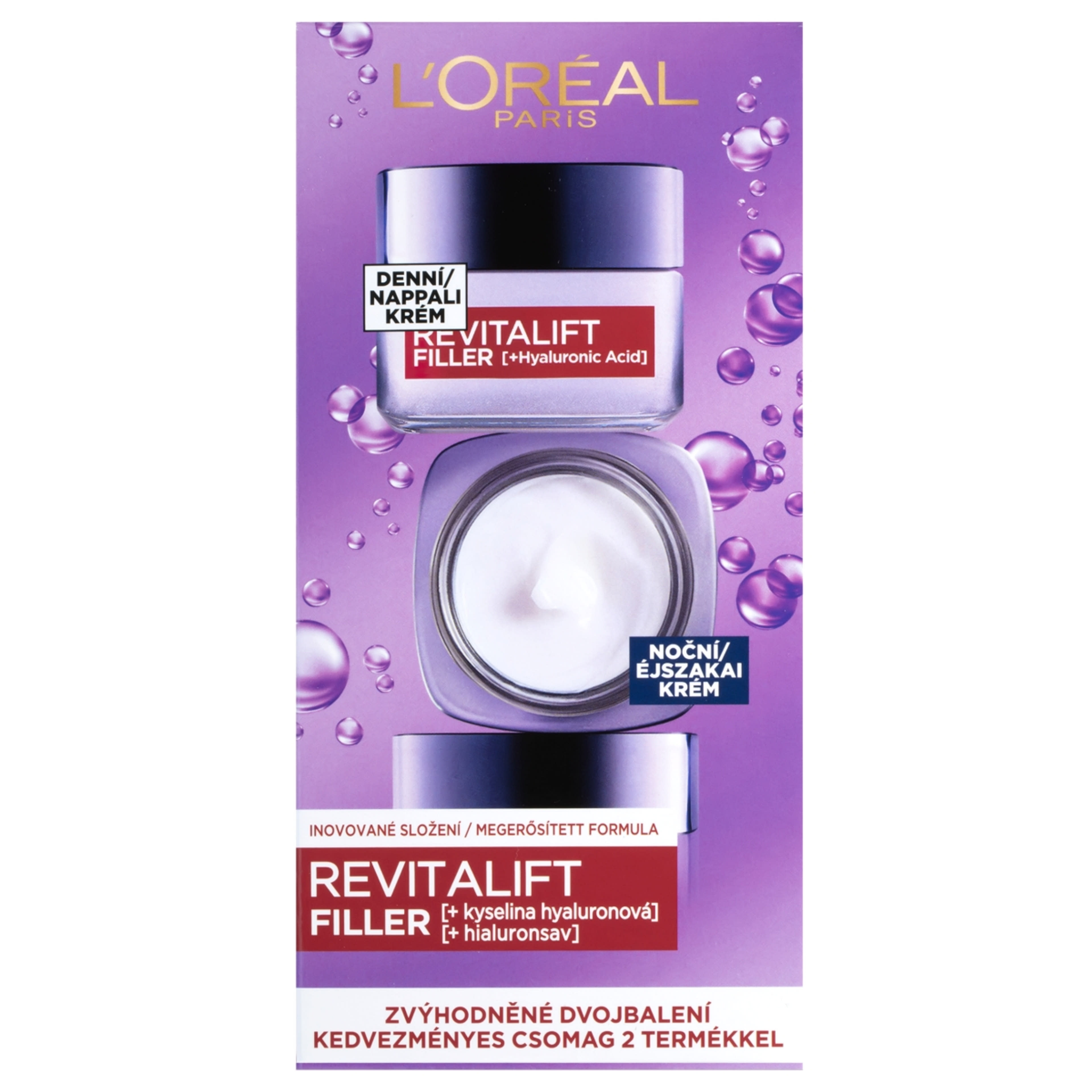L'Oréal Paris Revitalift Filler arckrém dupack 2x50 ml - 100 ml
