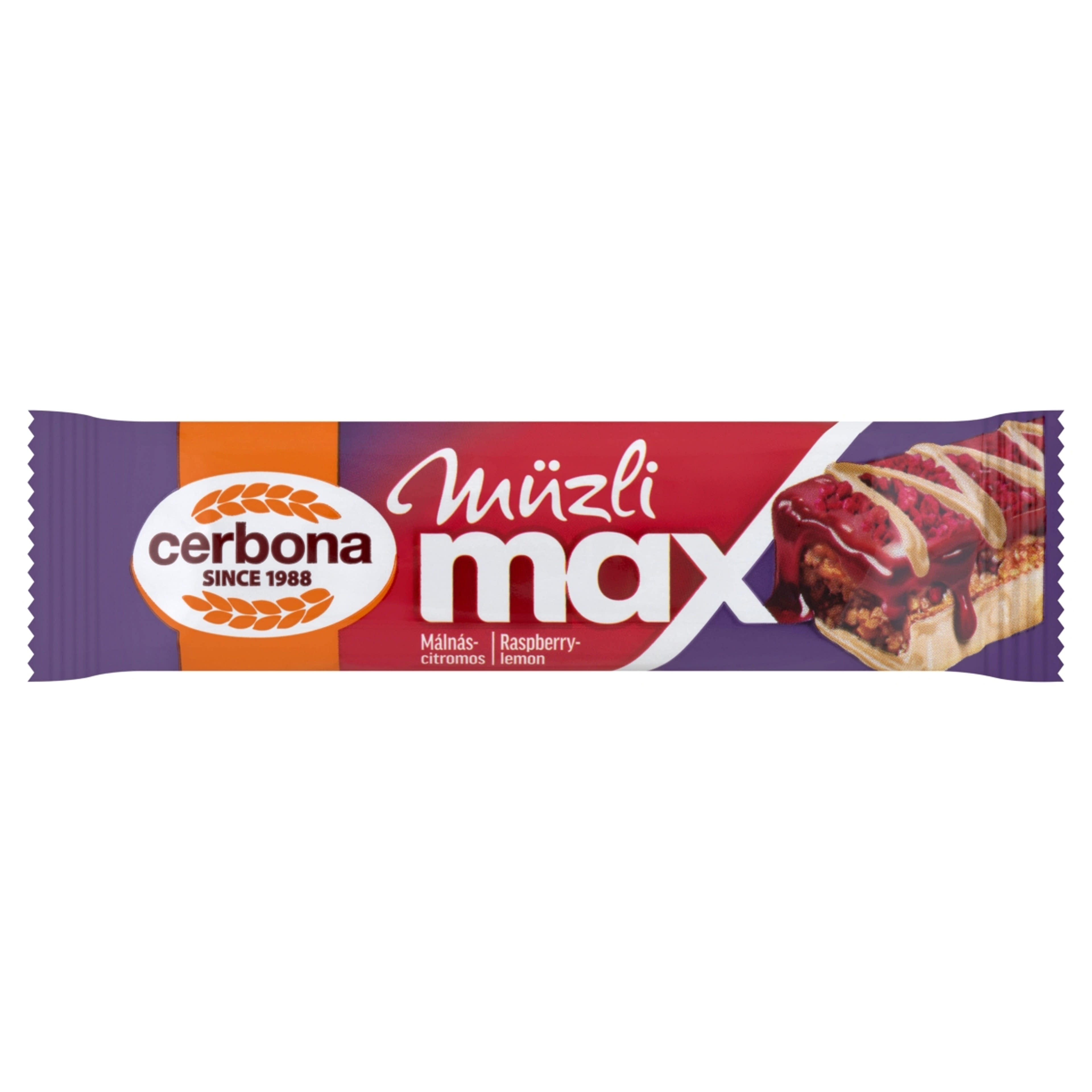 Cerbona Max málna-citrom szelet - 30 g