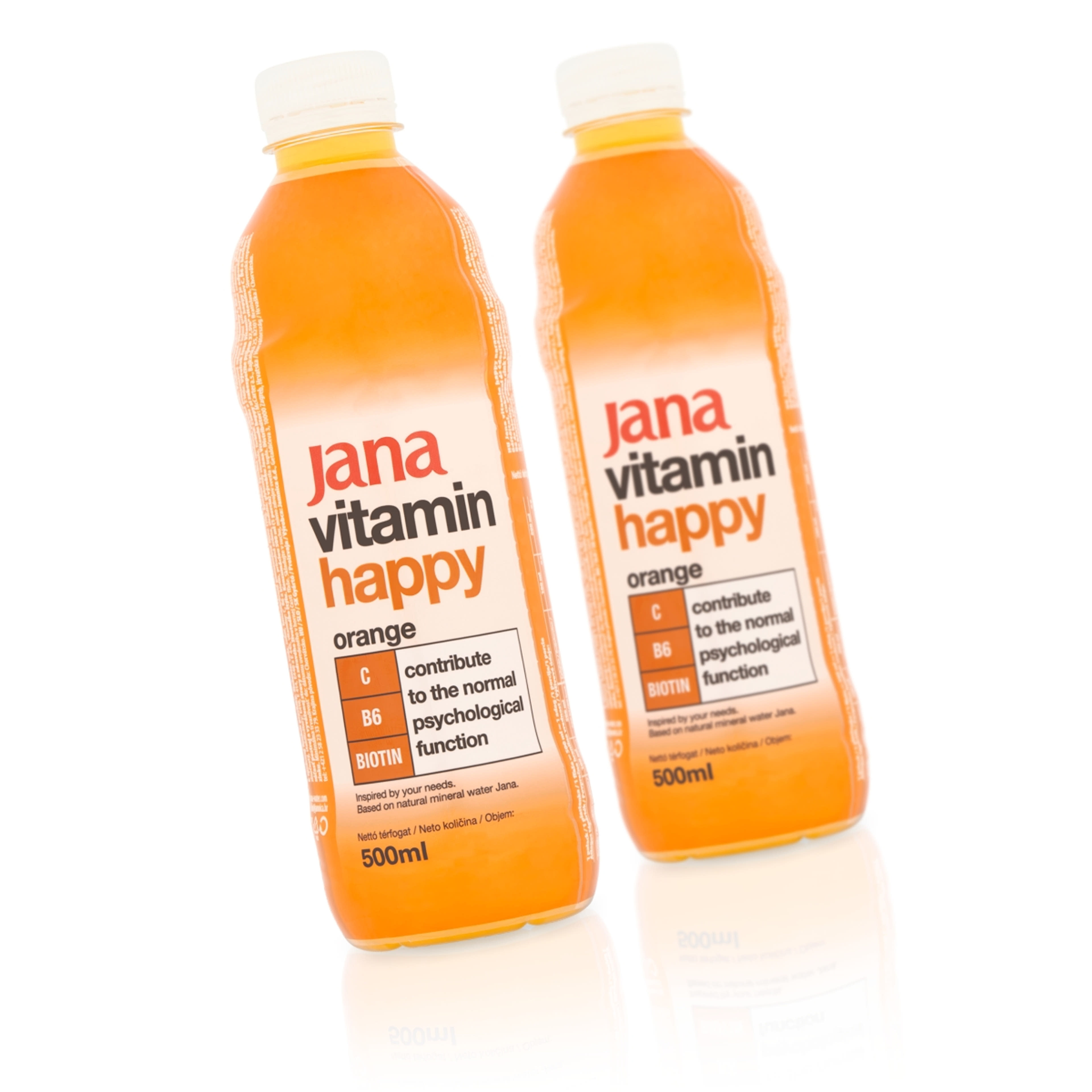 Jana vitamin happy narancs ízű szénsavmentes ásványvíz - 500 ml-4
